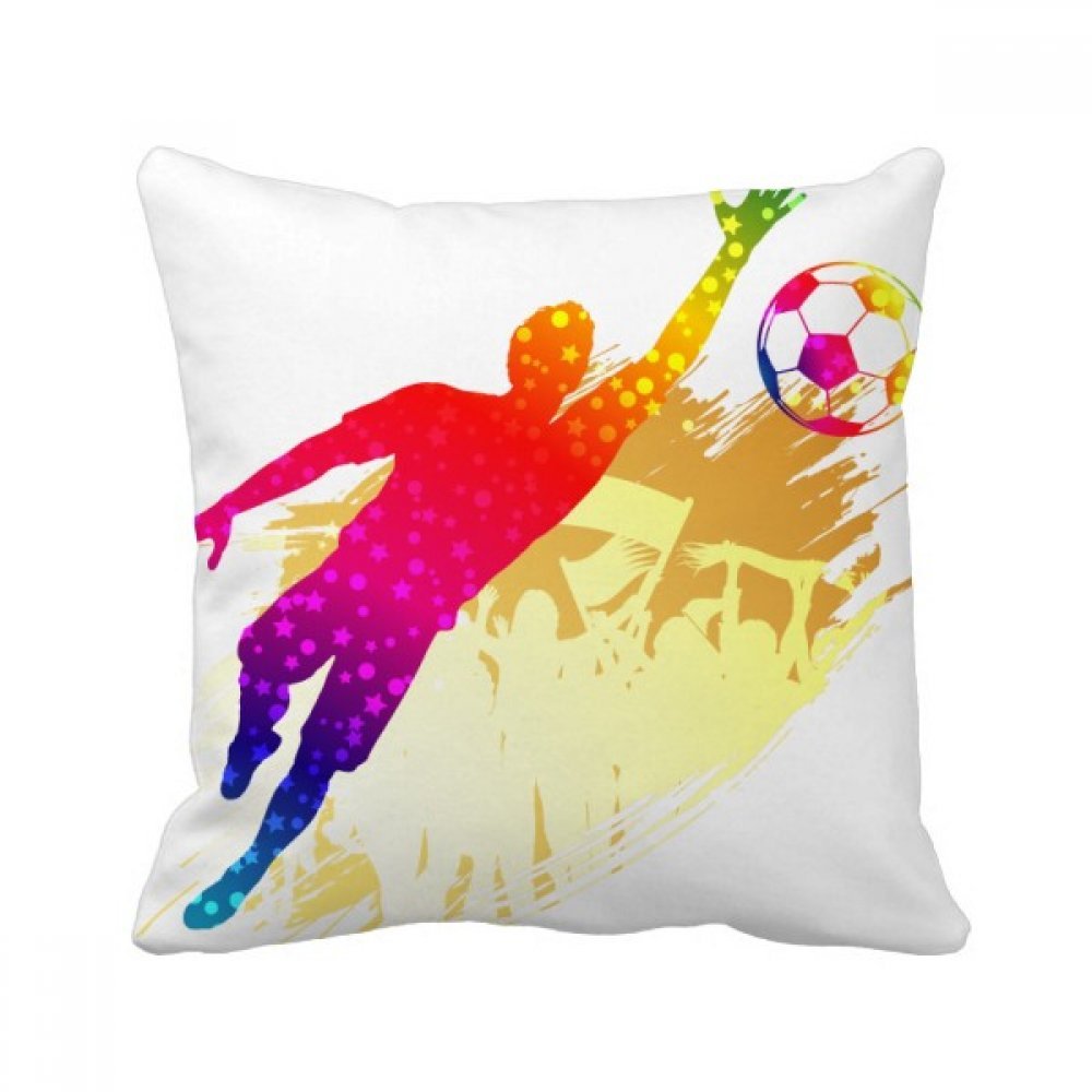 Oreiller football multicolore pour deco chambre enfant et soirees match