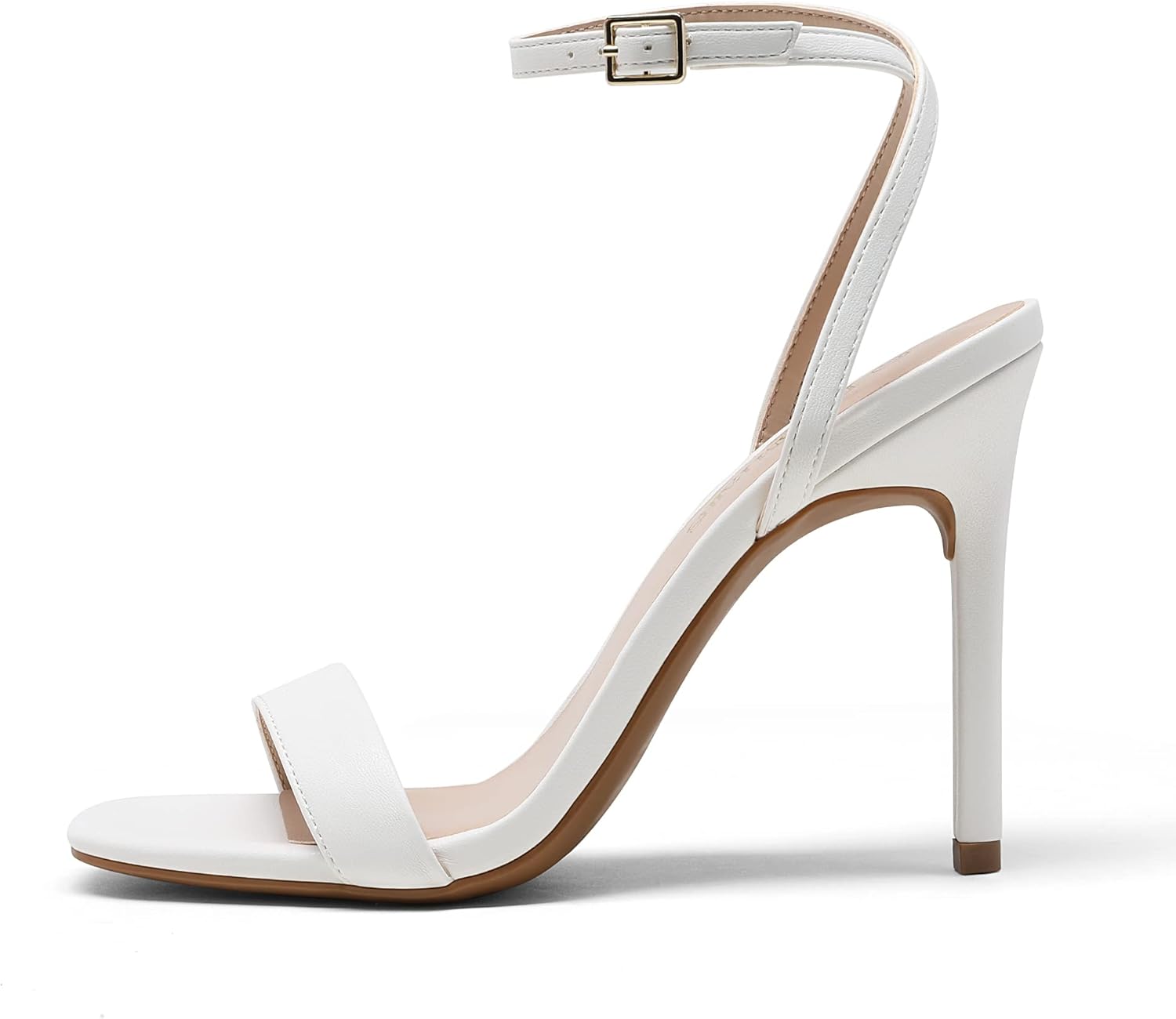 DREAM PAIRS Women’s High Stilettos Open Square Toe Ankle Strap Heels Sexy Comfort Strappy Dress Shoes Wedding Bridal Pumps Sandals - Image 5