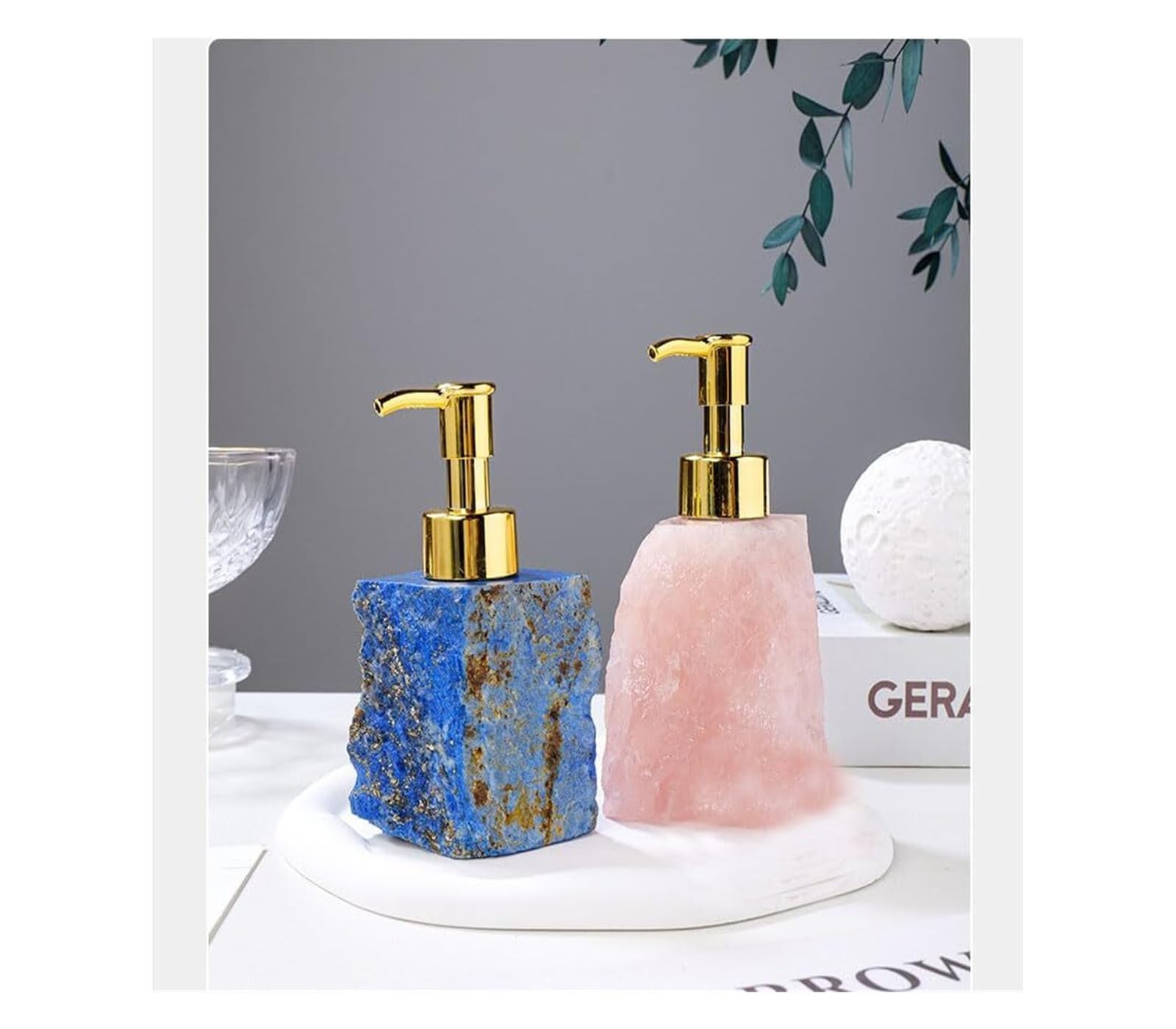 Dispensador de jabón para encimera de baño Dispensador de jabón con Bomba Acero Inoxidable, dispensador Cristal for Cocina y baño Decoración y Accesorios