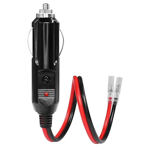 YACSEJAO 12 V Reemplazo de encendedor de cigarrillos macho enchufe 1 pie 16AWG enchufe de encendedor de cigarrillos macho Conductor de cobre puro