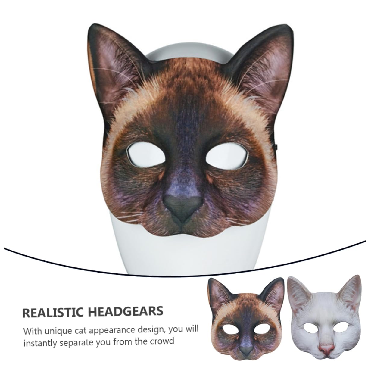 HANABASS 6 Maschere Halloween Realistiche Unisex Copri Volto Animale Halloween Decorazioni Costume Mascherato e Masquerade
