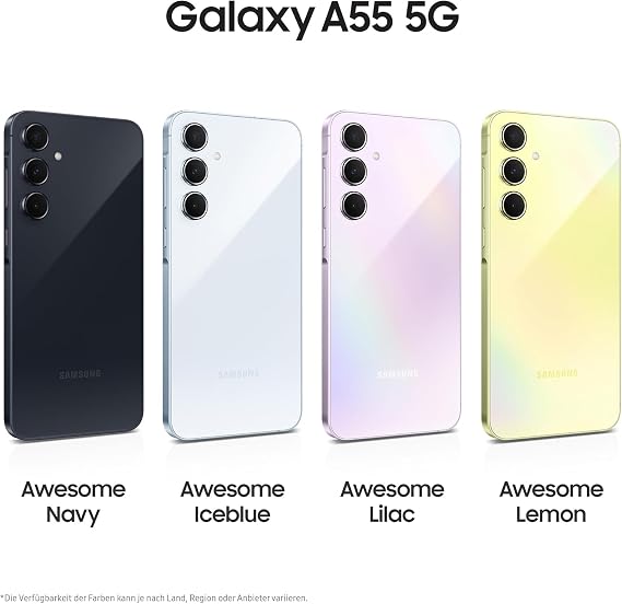 Samsung (A556 Galaxy A55 Dual 5G 256GB 8GB RAM (Ice) Blue