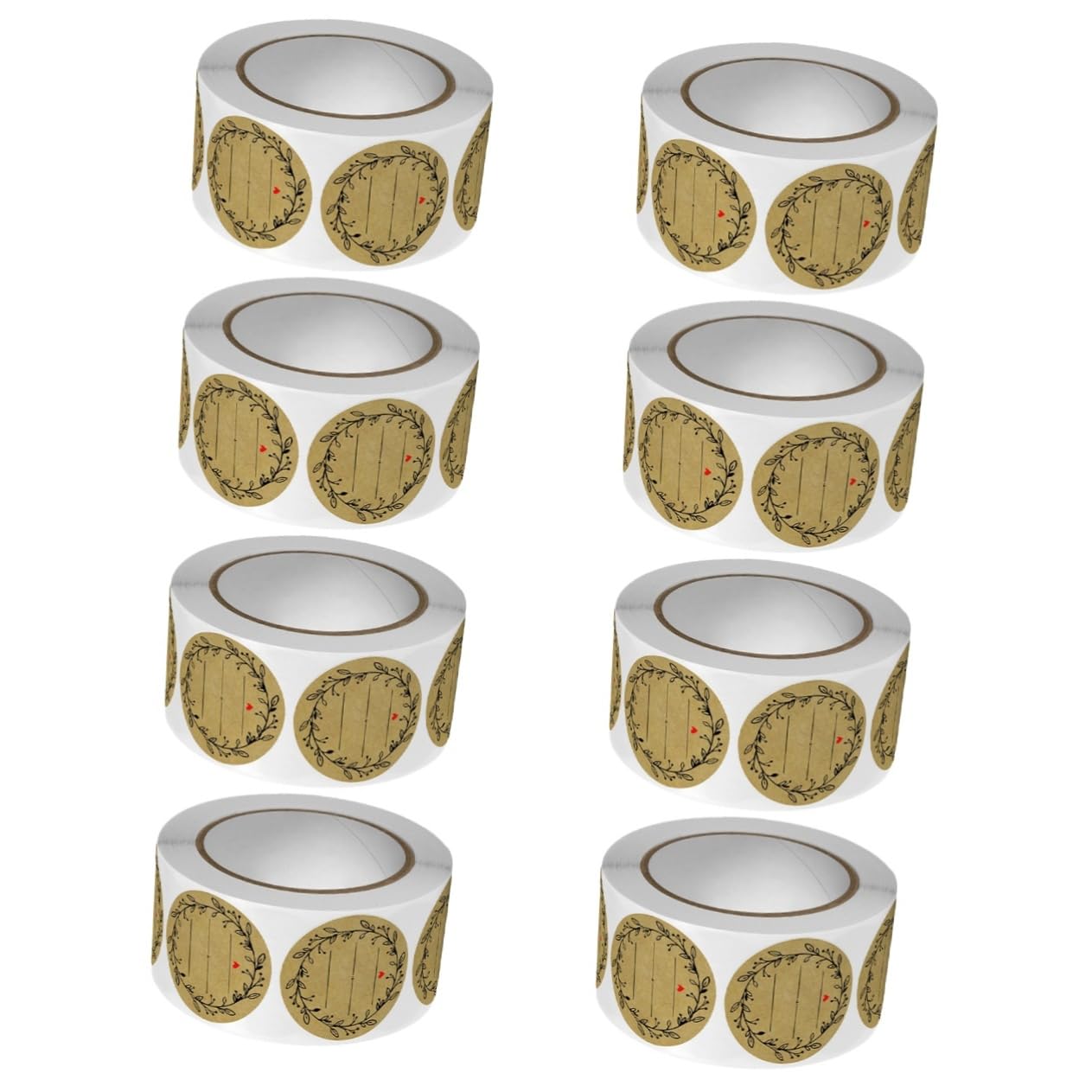 Gadpiparty 4 Set Etichette Adesive Autoadesive Adesivo Di Imballaggio Etichetta Rimovibile Carino Adesivo Di Imballaggio Adesivi Da Forno Carta Kraft Khaki 2 * 4