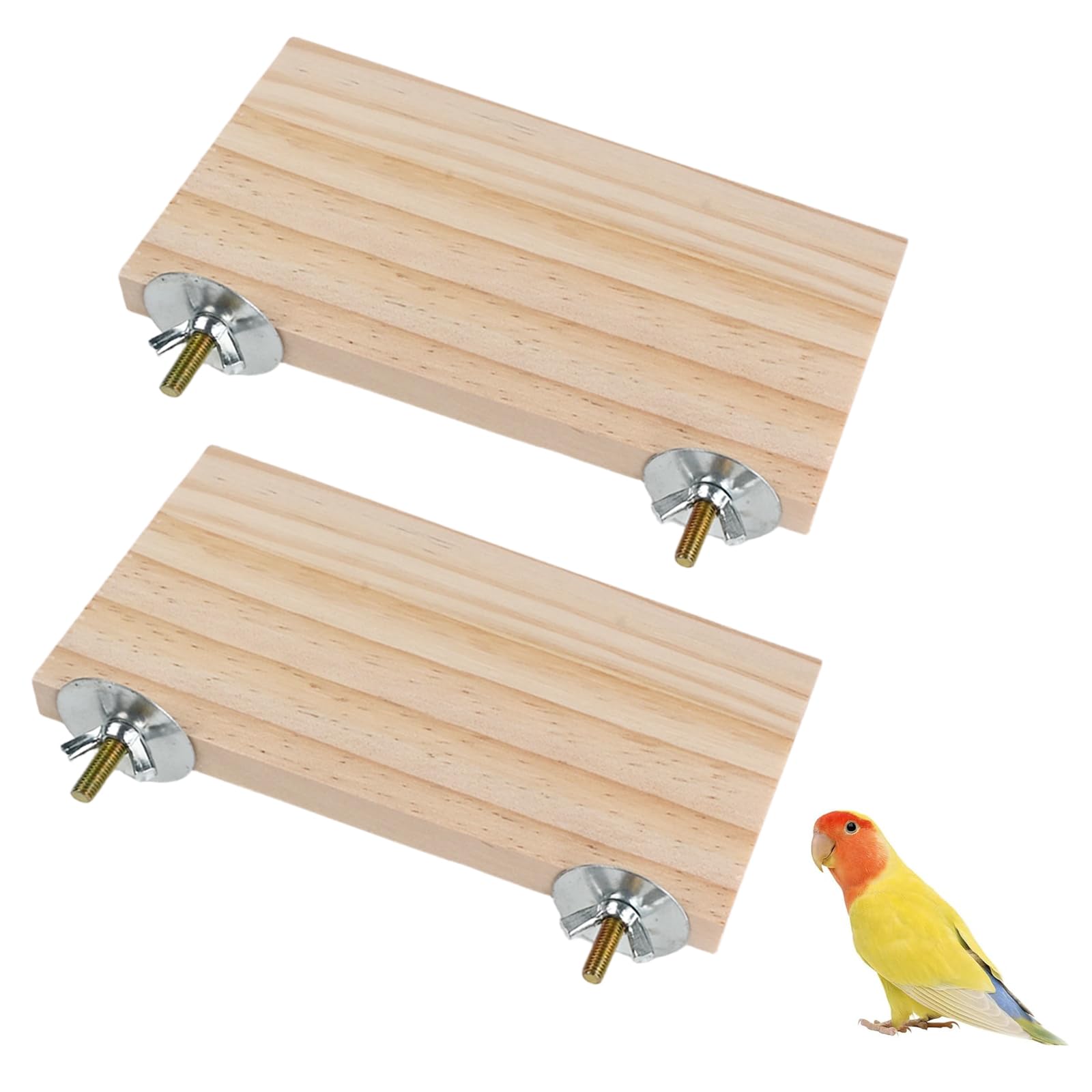 2 PCS Natural Wood Hamster Platform 8x15cm Rat Cage Accessories Bird Perches for Cage Parrot Perch Chinchilla Cage Stand
