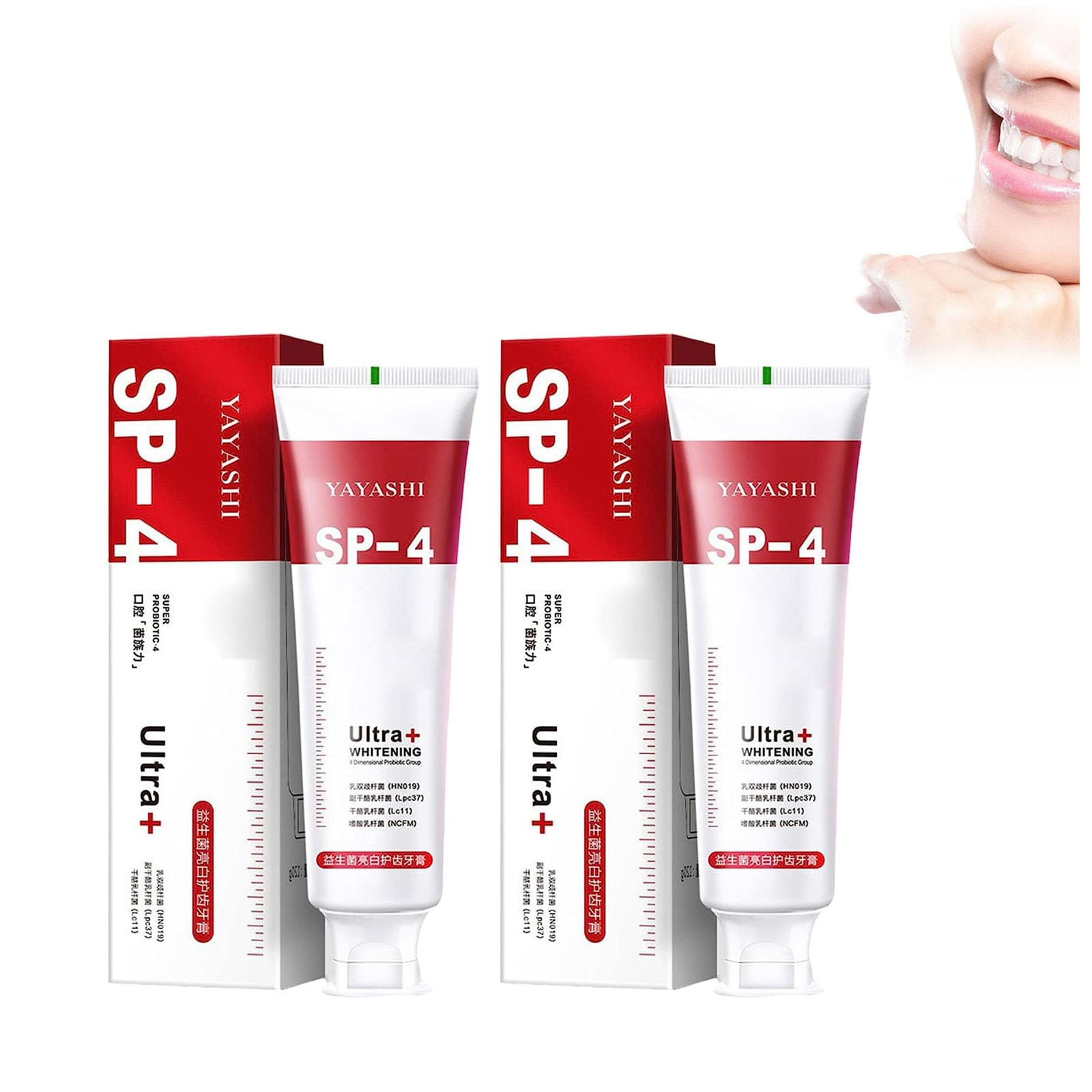 YAYASHI SP 4TM Probiotic Whitening Toothpaste, Yayashi Sp-4 Toothpaste, Sp-4 Brightening Toothpaste Fresh Breath Toothpaste, Brightening & Stain Removing Probiotic Toothpaste (2pcs)