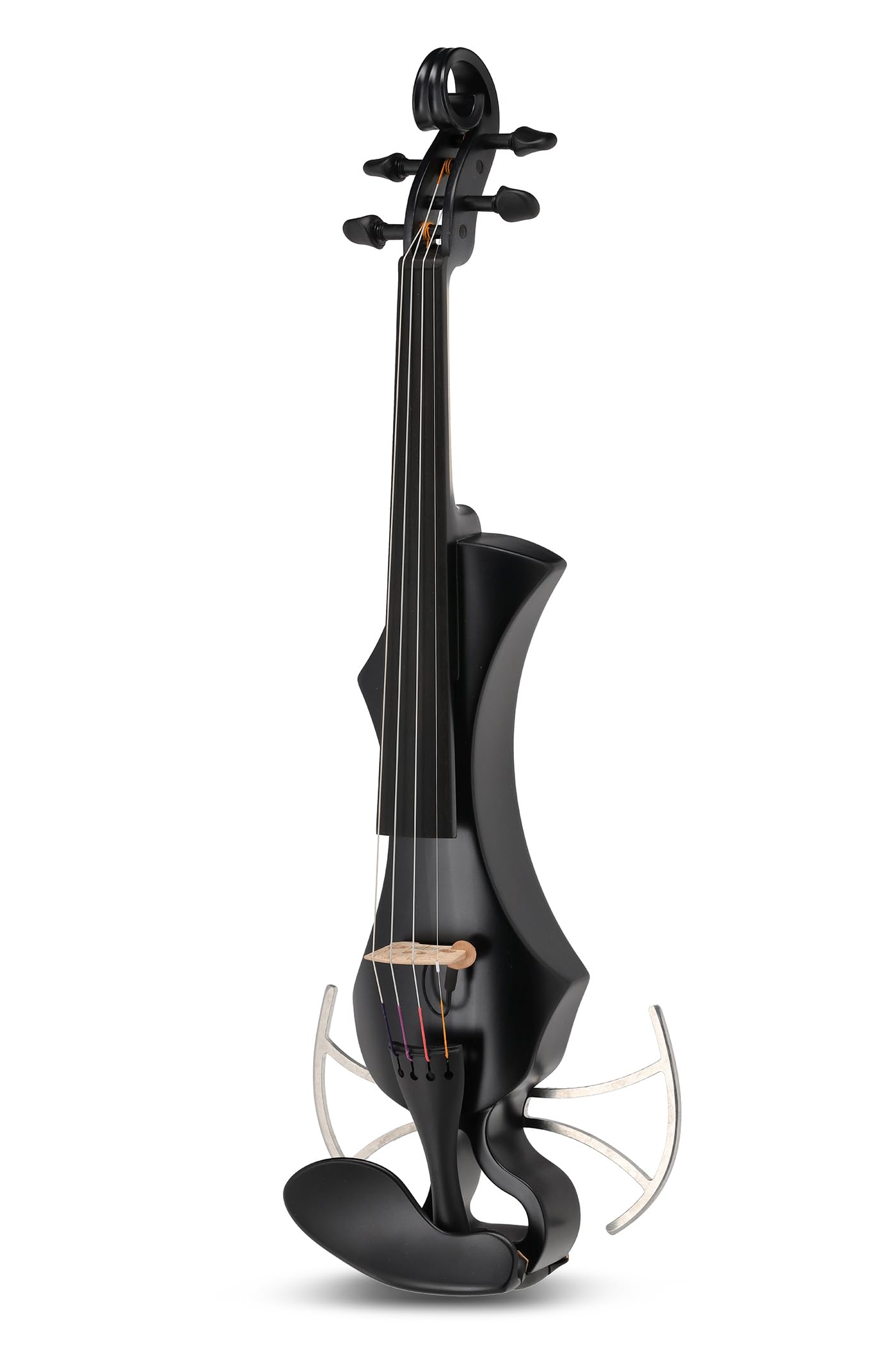 Violino elettrico GEWA, violino elettronico, Novita 3.0 nero con adattatore per poggia spalle, 4 corde