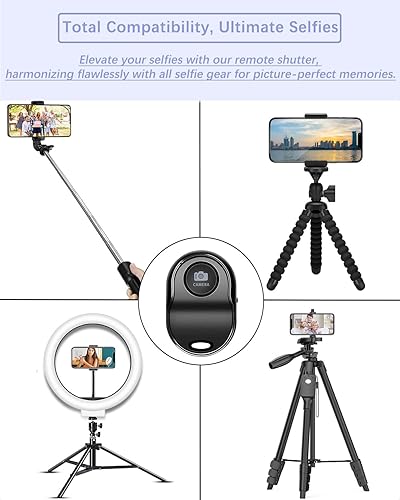 Miniatura 5 de Control remoto inalámbrico para cámara de iPhone para iPhone y Android, captura remota Bluetooth momentos perfectos manos libres con este selfie