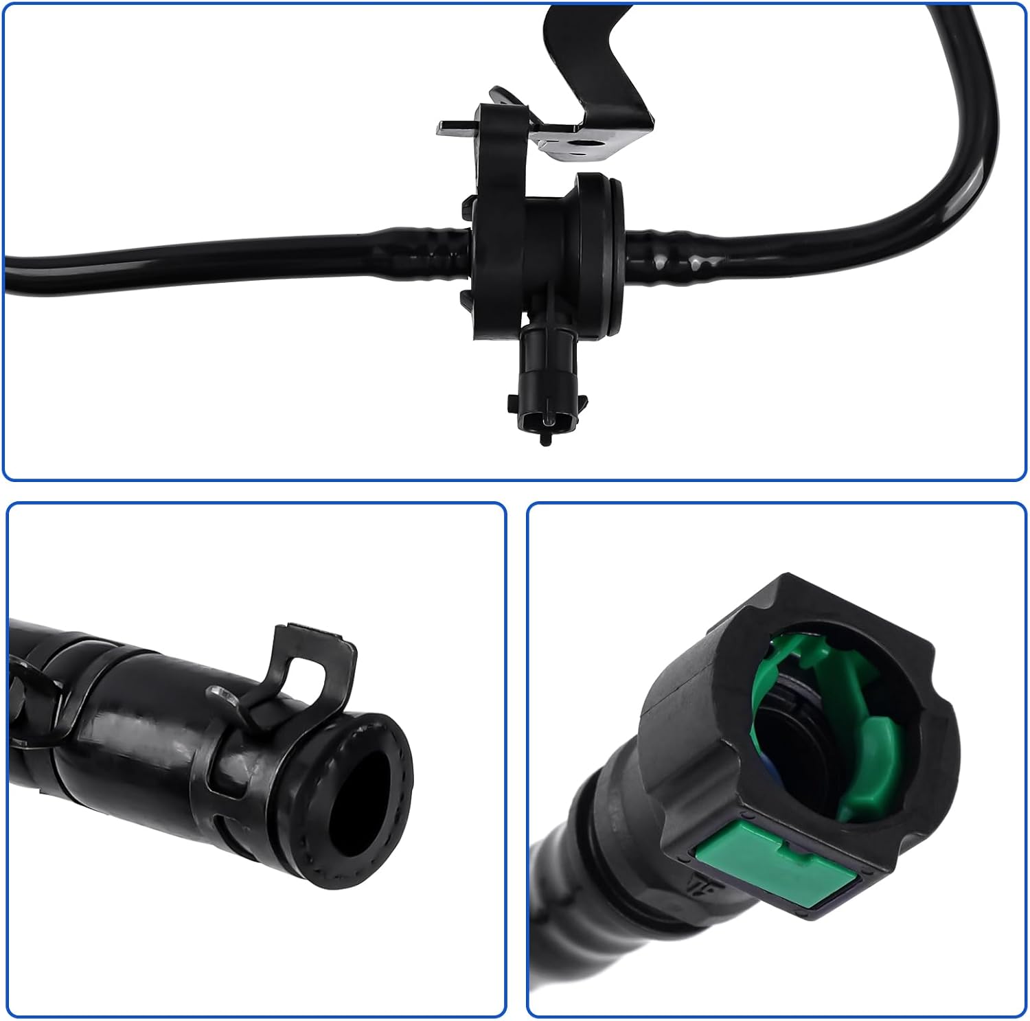 D2BZ9C047F Fuel Tank Evaporative Emissions Vapor Canister Management Purge Valve Solenoid with VMV Hose Compatible with 2014-2019 Ford Fiesta 1.6L Replacement# D2BZ-9C047-B