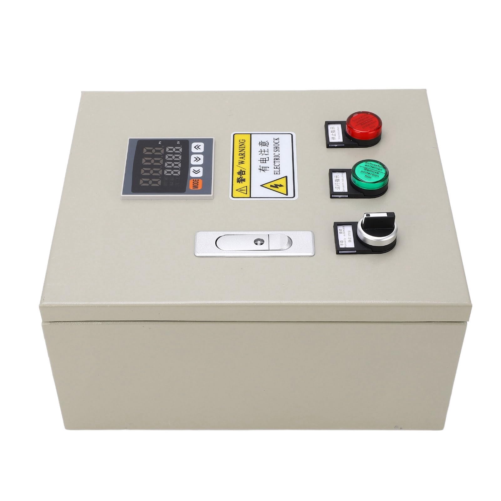 Cryfokt Controlador de Temperatura PID Termostato Inteligente Trifásico Caja de Control de Temperatura Lectura Clara para Varios Campos Material Acero Inoxidable/ABS/Cobre