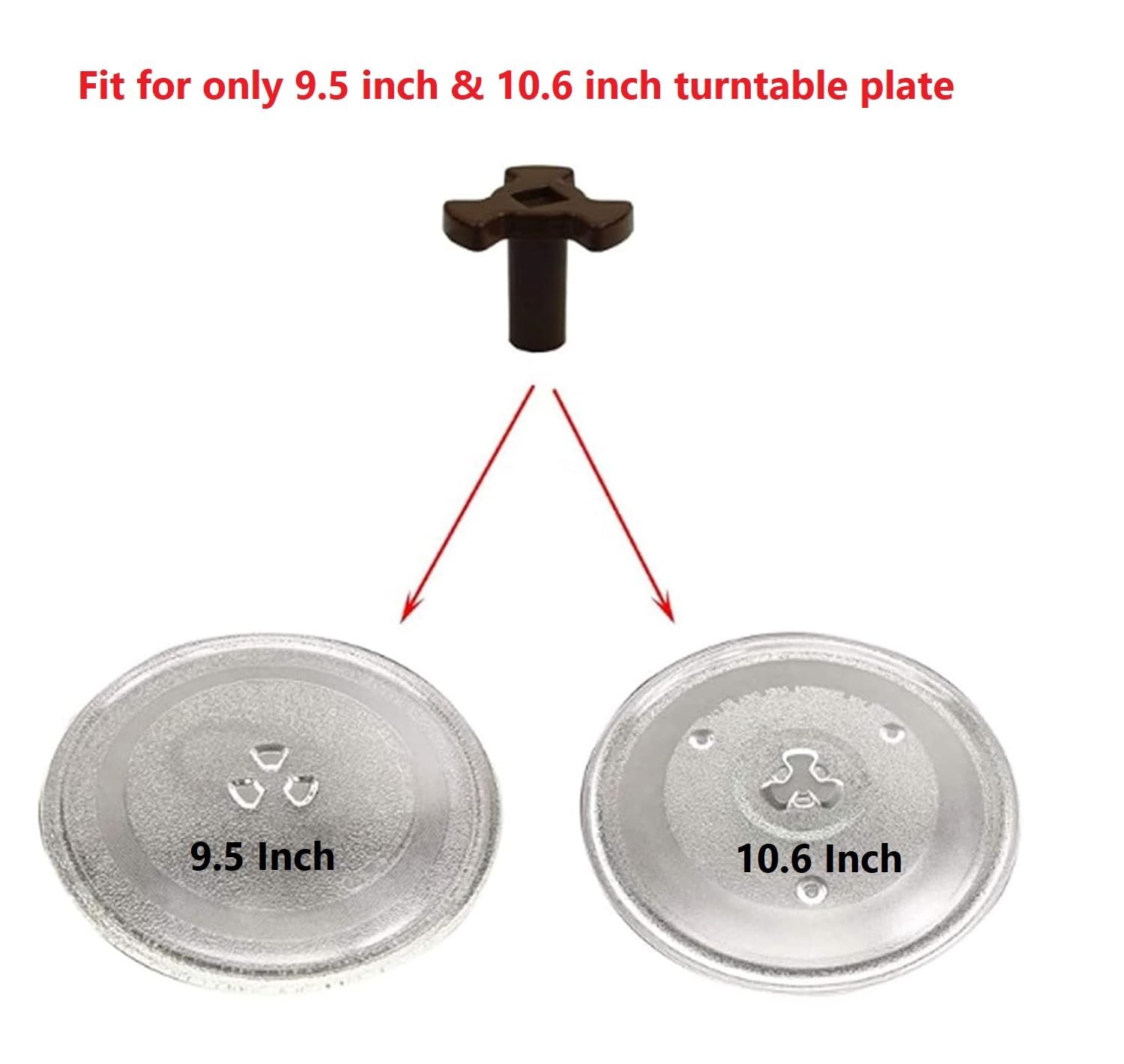 Microwave Oven Support Coupler Tray Shaft | Turntable Couplers for Glass Tray Rotating Suitable for 9.5 inch & 10.6 inch Turntable - Pack of 2 — Amazon image 3