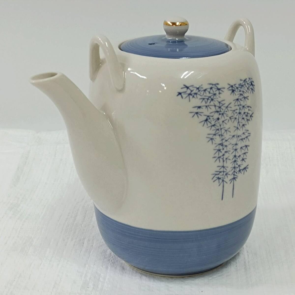 竹林 番茶器 平安 たち吉 急須 湯呑 陶器 陶芸 工芸品 木箱入り たち吉