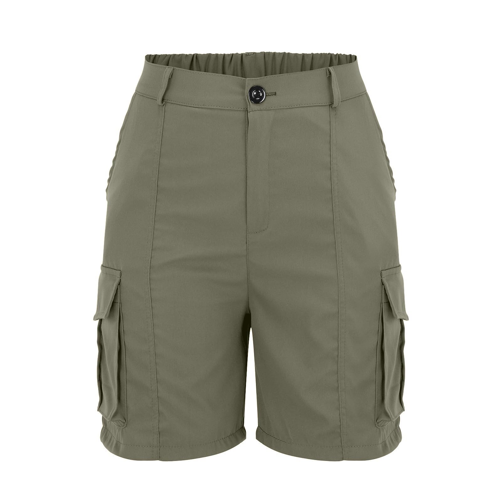 Generico Bermuda Donna Estivi Cargo Pantaloncini Vita Elastica Leggeri Escursionismo Casual Esterno Asciugatura Rapida Pantaloni Corti per Viaggi Escursioni con 4 Tasche