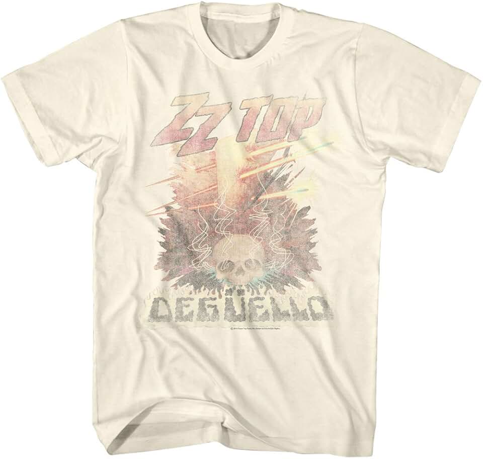 American Classics ZZ Top Rock Band Music Group Vintage Style Deguello Faded Logo Adult T-Shirt Tee