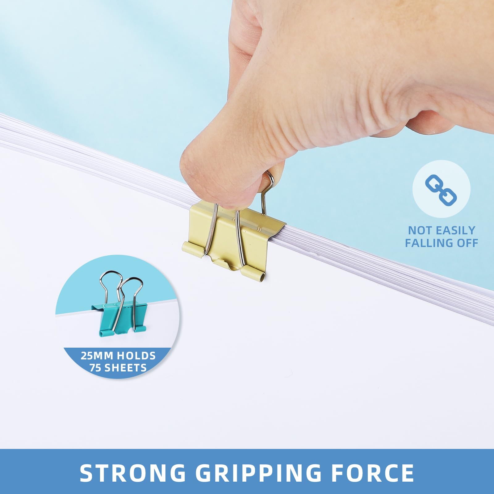 Mini Smiley Binder Paper Clips, Coideal 19mm Small Bull Clips Coloured