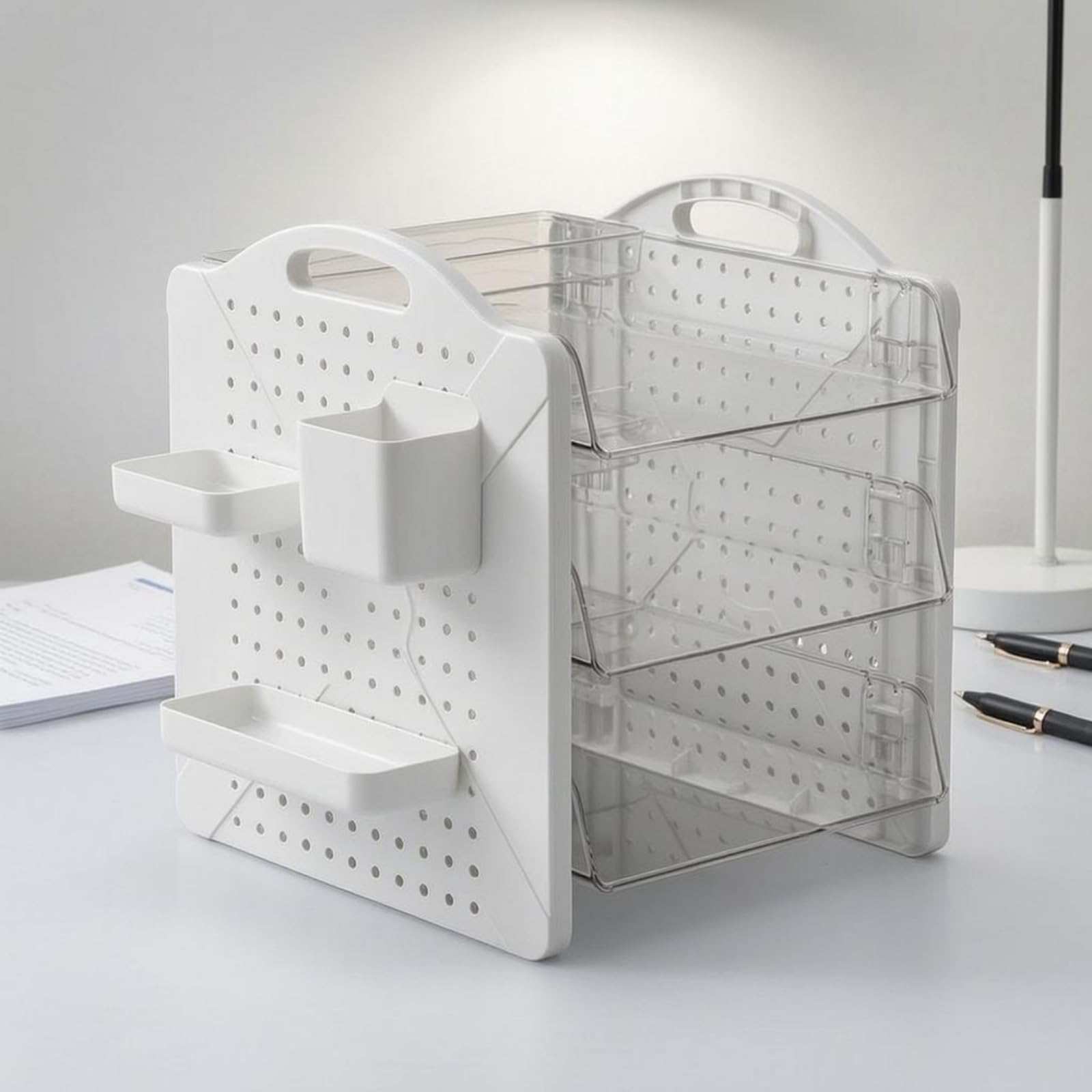 kowaku Organizador Escritorio Perforado Organizador Archivos Redonados Archivador