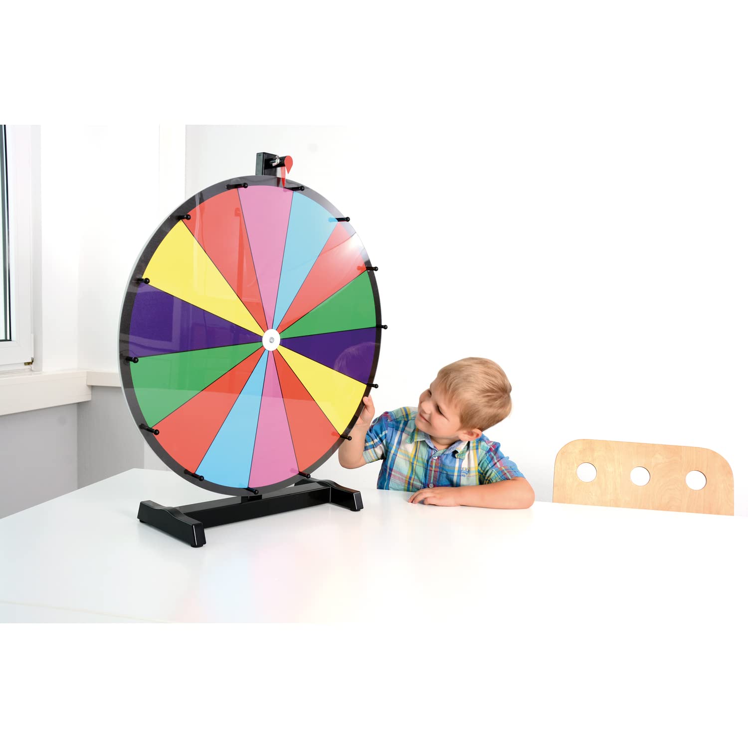EDUPLAY 120616 Koło szczęścia 60 cm wraz z gąbką i markerem do tablic suchościeralnych, kolorowe