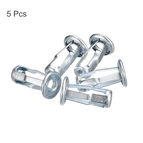 Miniatura 6 de uxcell Tuercas de gato M4, 10 tuercas roscadas de acero al carbono galvanizadas remaches para metal fino, 0.866 in de longitud