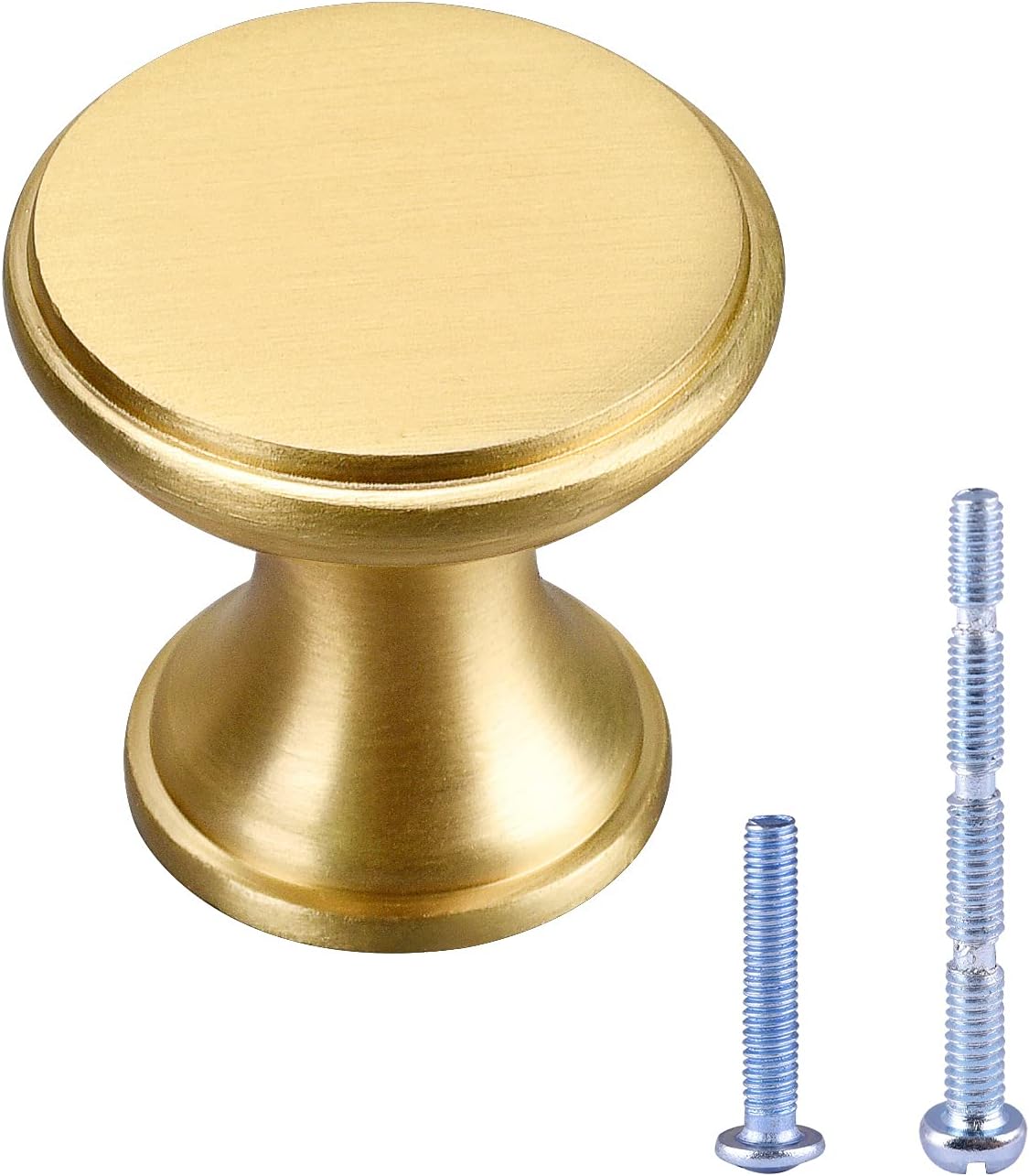 WEAVERBIRD Knobs Gold 11/4" Diameter Kitchen Hardware Brushed