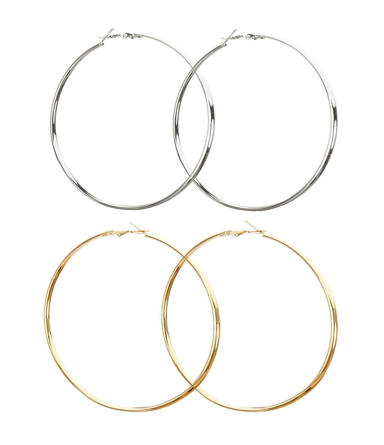 See full amazon price history chart for SKN Jewellery Silver & Gold Big Round Alloy Hoop Ear Bali Earrings Combo for Women & Girls (Gold & Silver,7cm) SKN Jewellery Silver & Gold Big Round Alloy Hoop Ear Bali Earrings Combo for Women & Girls (Gold & Silver,7cm) (B07M8W2YKC) Amazon Price History, Amazon Price Tracker