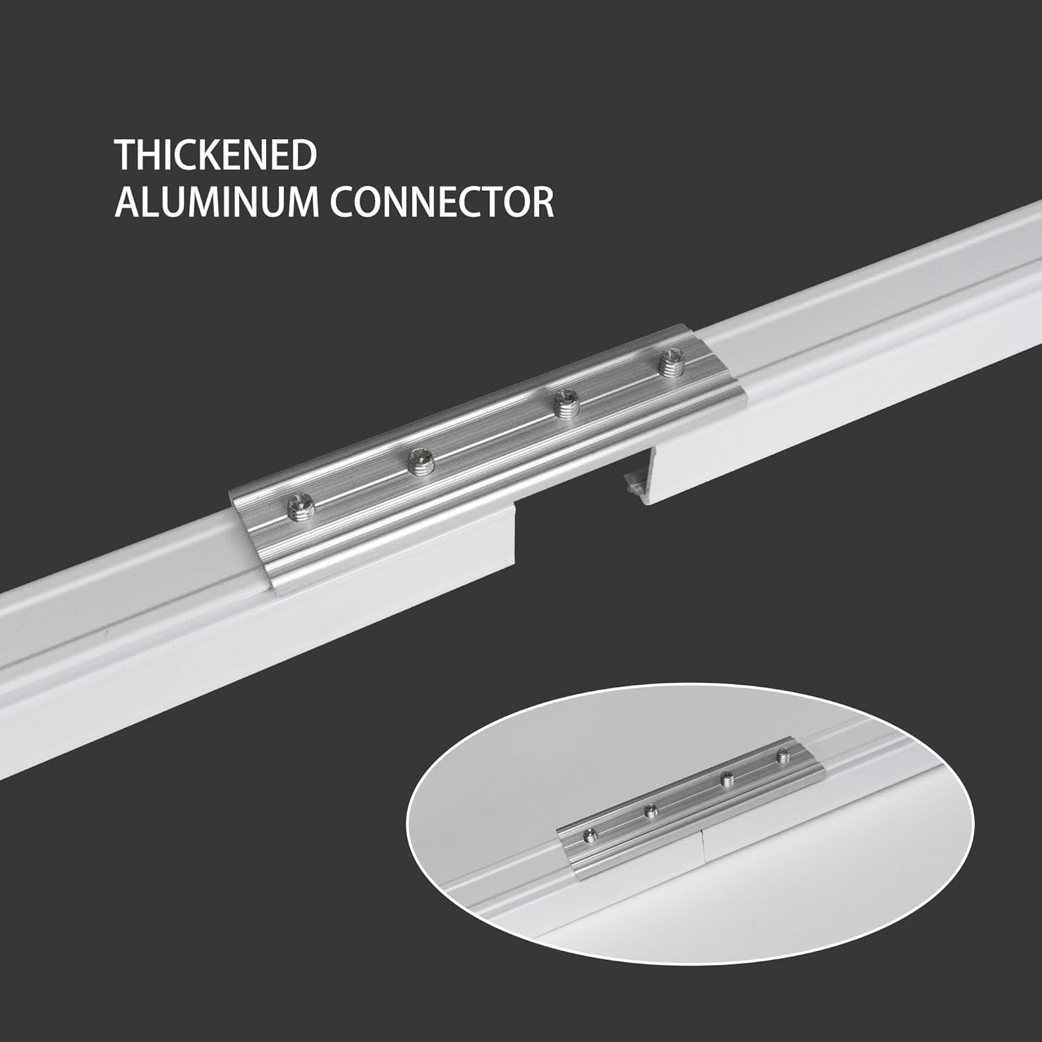 Curtain Track for Ceiling or Wall, Heavy Duty Aluminum Alloy with Smooth Sliding, Easy to Install, White, 3ft To 9ft