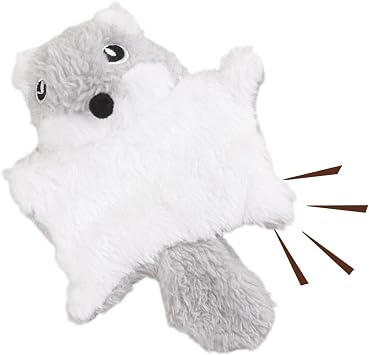 Plush Toys for All Breeds, Cat Kicking Toys, Interactive Cat Toys, Creative Flying Squirrel, Polyester Material, Kitten Sound Toy for Home, Pet Room, Living Room, 1.7 x 2.31 inches