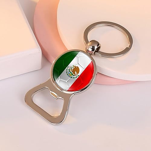 Miniatura 3 de Llavero con bandera mexicana, abrebotellas de cerveza con bandera mexicana, llavero para papá, papá, hombres, marido, regalos de cumpleaños (México)