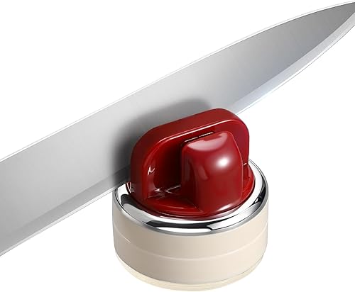 Afilador de cuchillos con base de succión | Sistema de afilador de cuchillos de bolsillo multiángulo para herramientas de cocina, exteriores y caza,