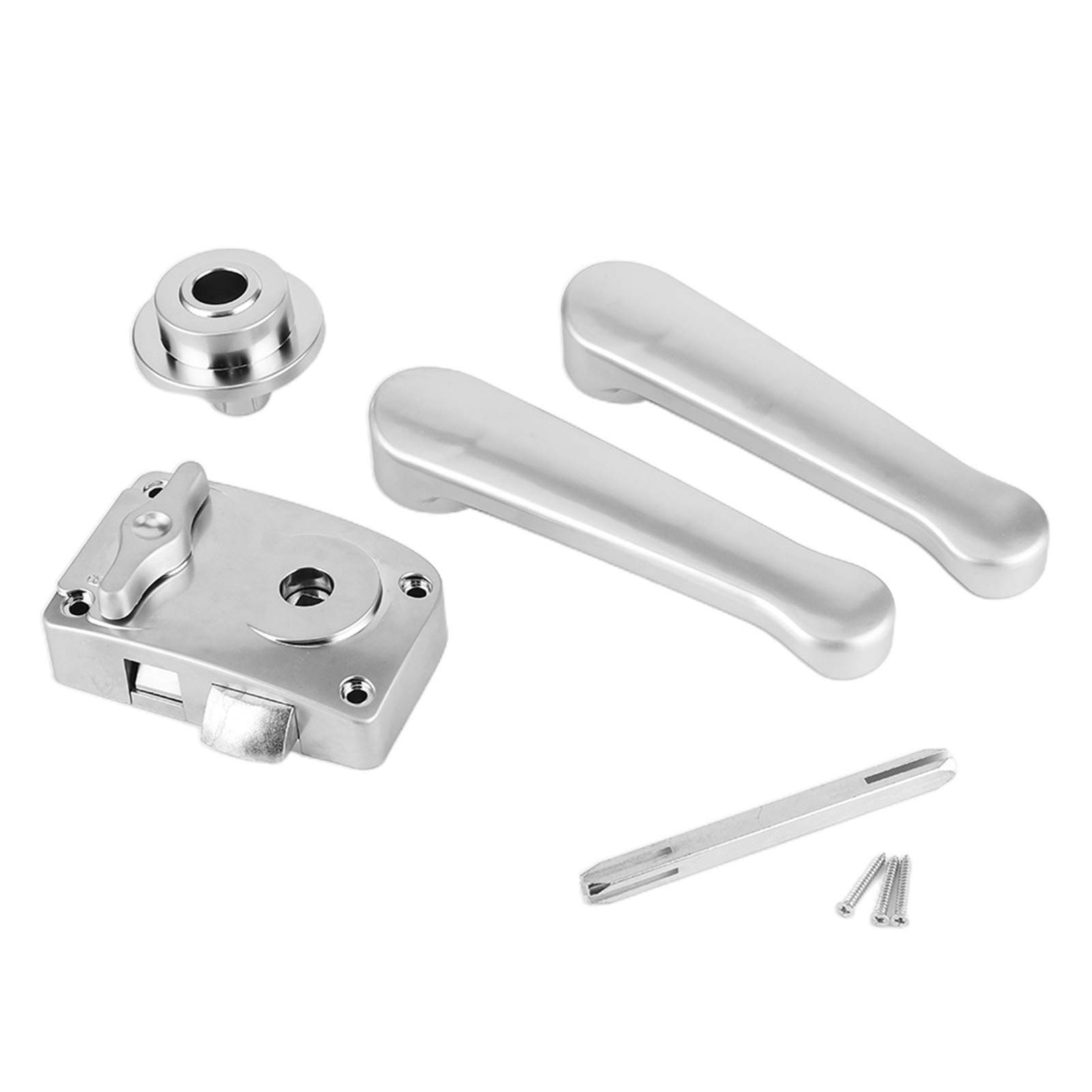 EBTOOLS per pulsante porta bagno serratura della porta del bagno RV, set di serratura della leva della porta del WC manopola della maniglia del bagno Cromo lucido per camper camper Yac