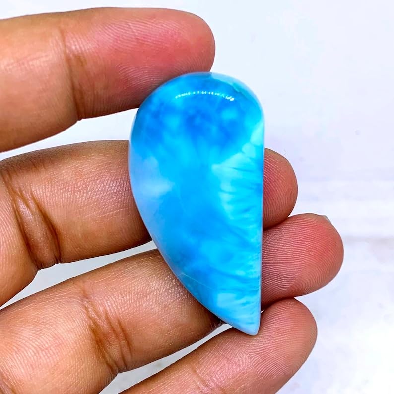 Larimar pour fabriquer un collier unique, cabochon de lithothérapie DIY - 2