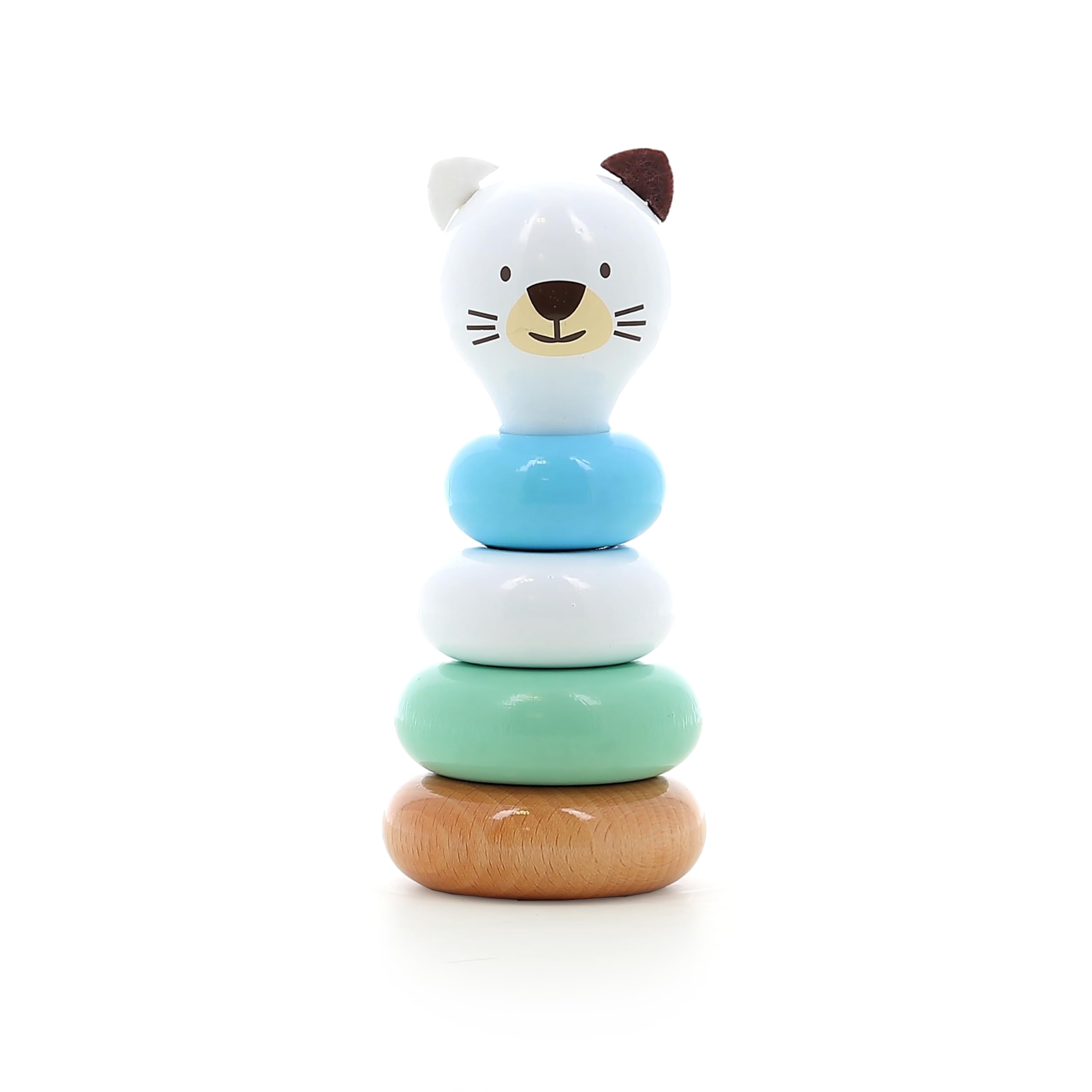 Vilac White Mariette The Kitty Stacking Toy