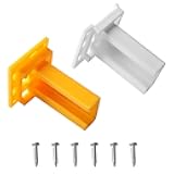 H305 Drawer Slide Socket Set, Rv Drawer Hardware with 2 inch x 1-3/4 inch Adjustable Base and Raised Edge 1inch Slide Channel, Plastic, Left and Right