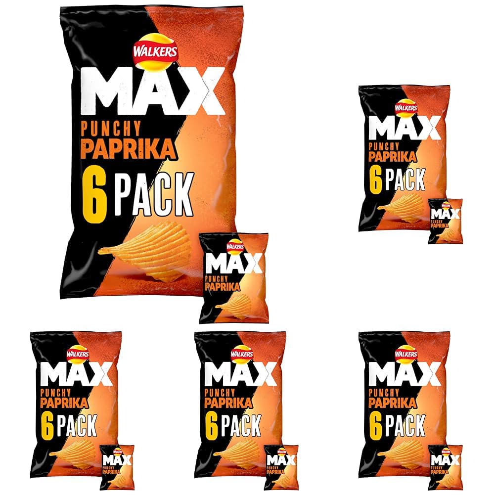 Walkers Max Punchy Paprika Multipack Crisps 6x27g — view 8