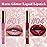 evpct 2Pcs Mauve & Dark Red Matte to Glitter Liquid Lipstick Set Kit for Women Long Lasting Glossy Metallic Shimmer Sparkle Lipstick Lip Gloss 01+04