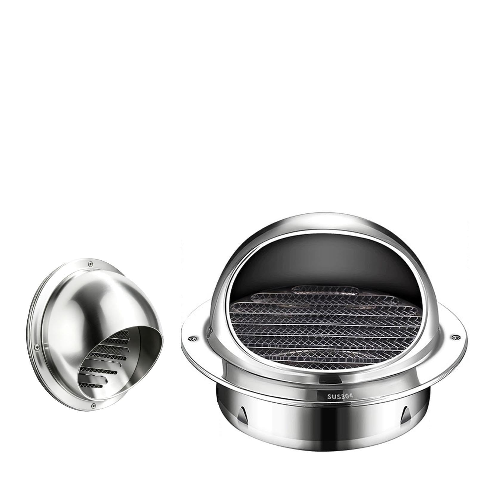 50mm 100mm 150mm Grille d'Aération Ronde Murale en Acier Inoxydable 304