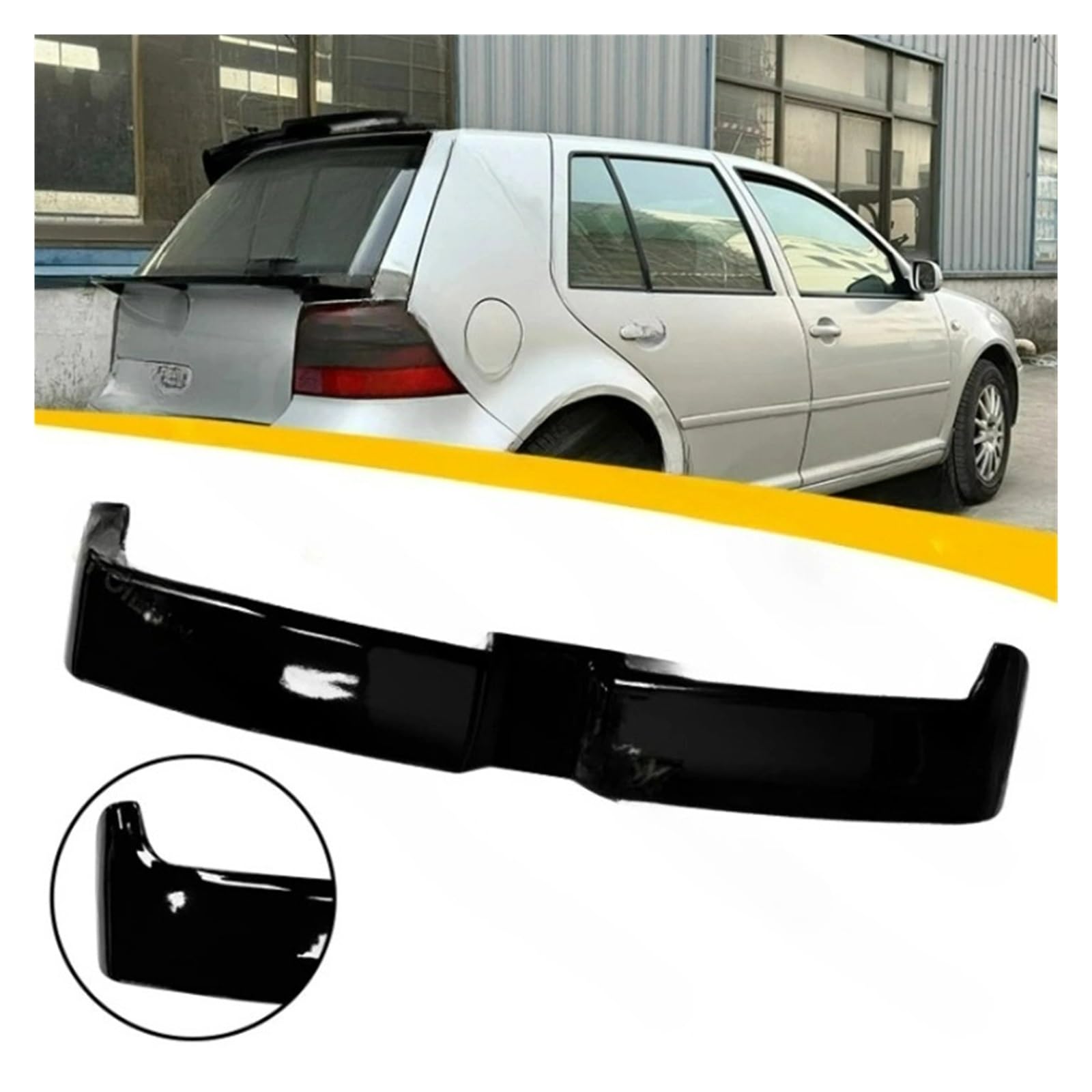 1998 do 2004 kompatybilny z VW GOLF 4 MK4 Oettinger styl spojler dachowy skrzydło wargi materiał ABS czarny błyszczący zestaw karoserii o wyglądzie węgla(Carbon fibre style)