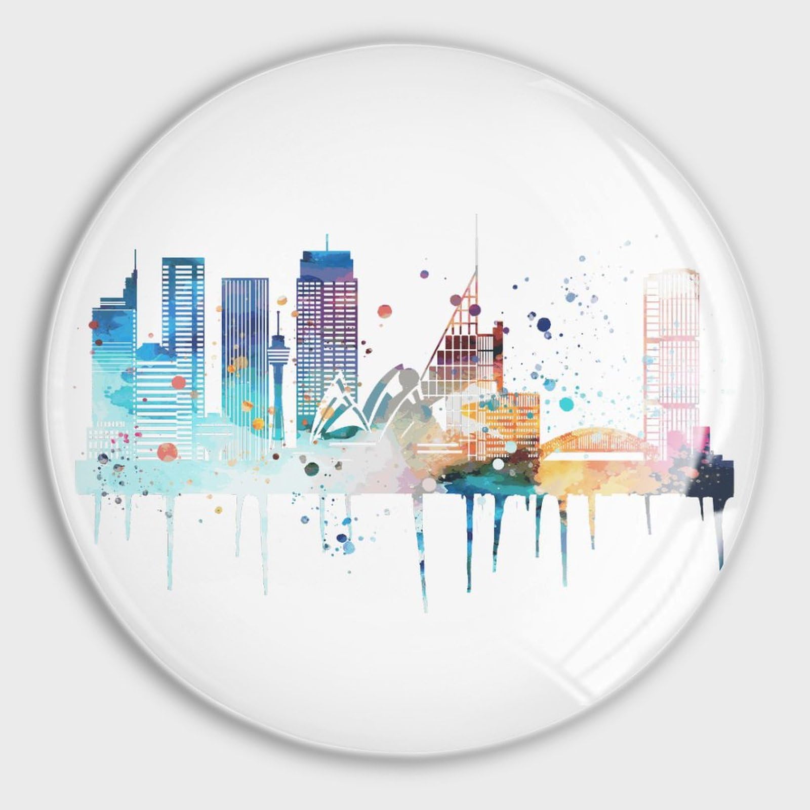 Magnets de réfrigérateur skyline en verre pour organiser la cuisine et le bureau