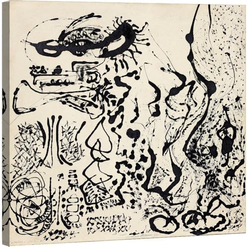Cuadro abstracto de Jackson Pollock Número 5 para transformar tu salón con arte vanguardista