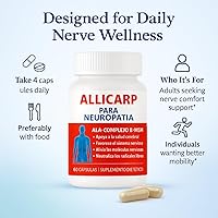 Vista 7 de Allicarp Para Neuropatia, Tratamiento de Neuropatía con Ácido Alfa Lipoico (ALA), Metilsulfonilmetano (MSM), Vitaminas Complejo B6 B12 C D3 E