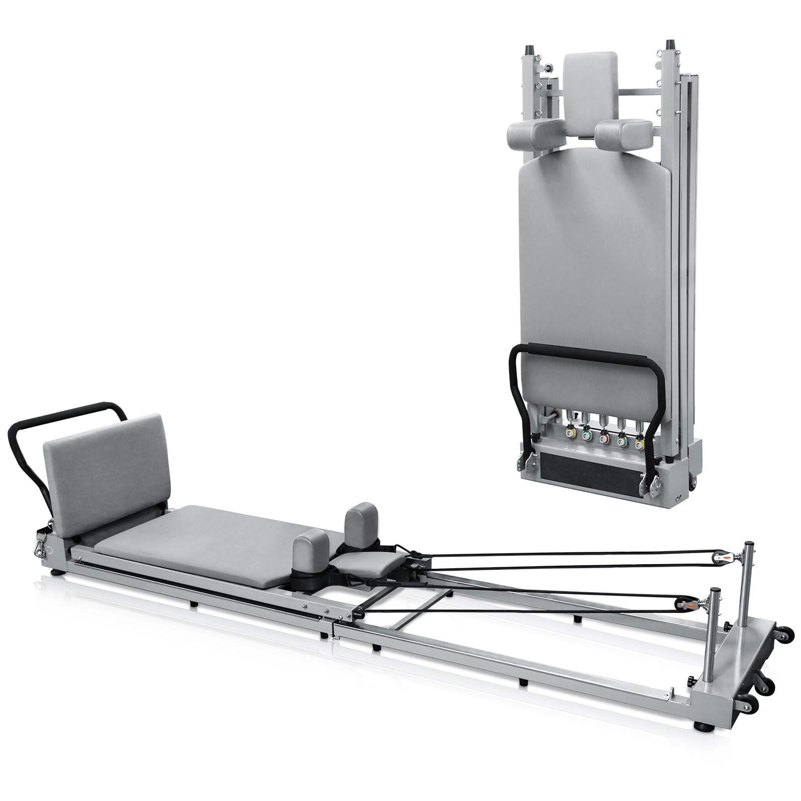 Pilates Reformer Machine - Foldable Pilates Reformer for Home Gyms Pilates Equipment for Home Workouts- Weight Capacity Up to 330Lbs