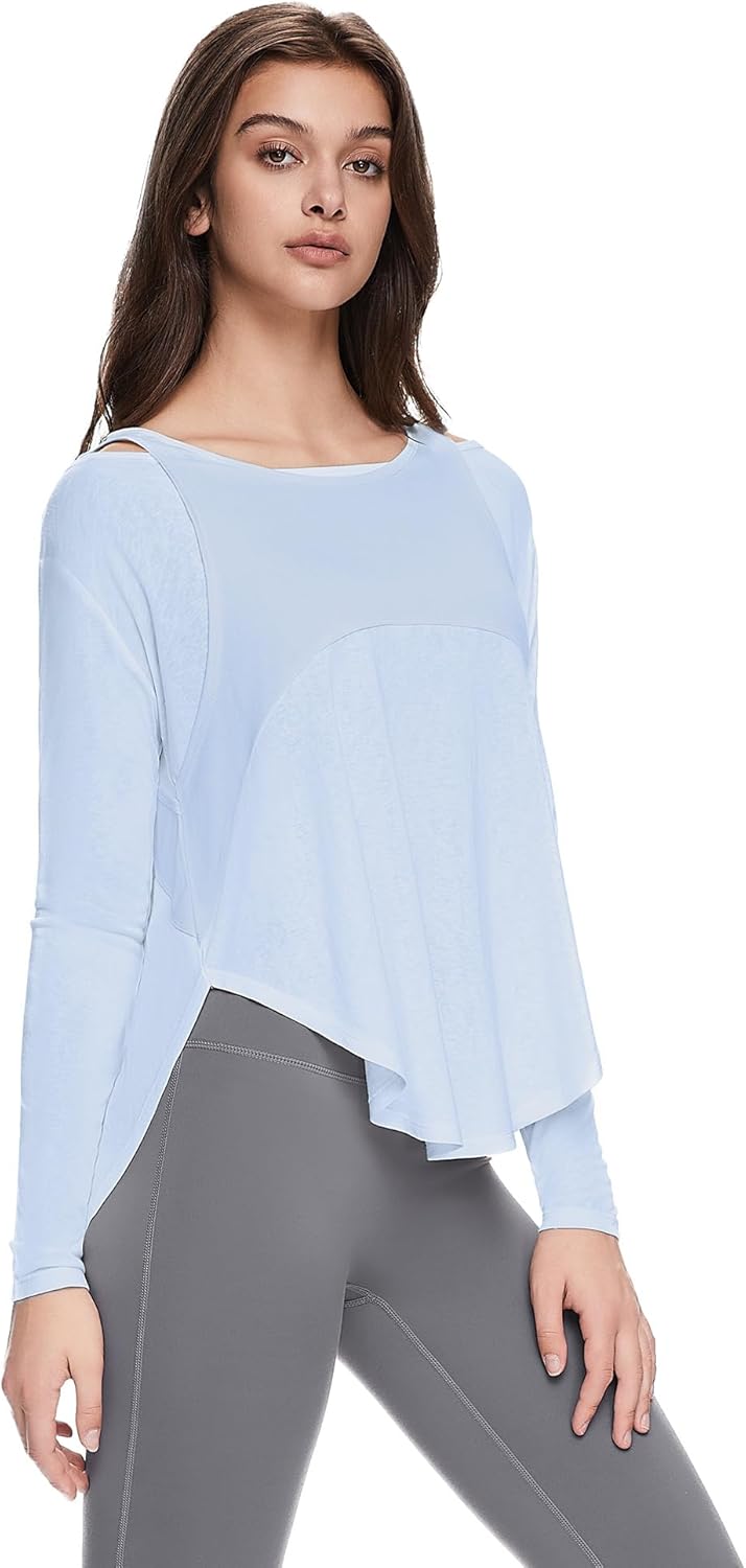 Orolay Women's Lightweight Long Sleeve Tops Athletic Workout Yoga Sun Protection T-Shirts Relaxed Spring Outdoor Clothing