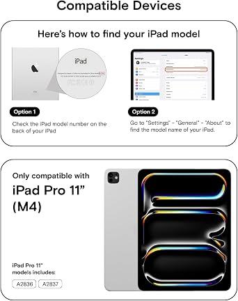 MOFT Folio iPad Pro 11 inch (M4) Case with Detachable Pencil Holder, Lightweight & Protective, Durable MOVAS Material and Comfortable Touch Perfect for Browsing,Drawing, Studying, Sidecar, Misty Cove