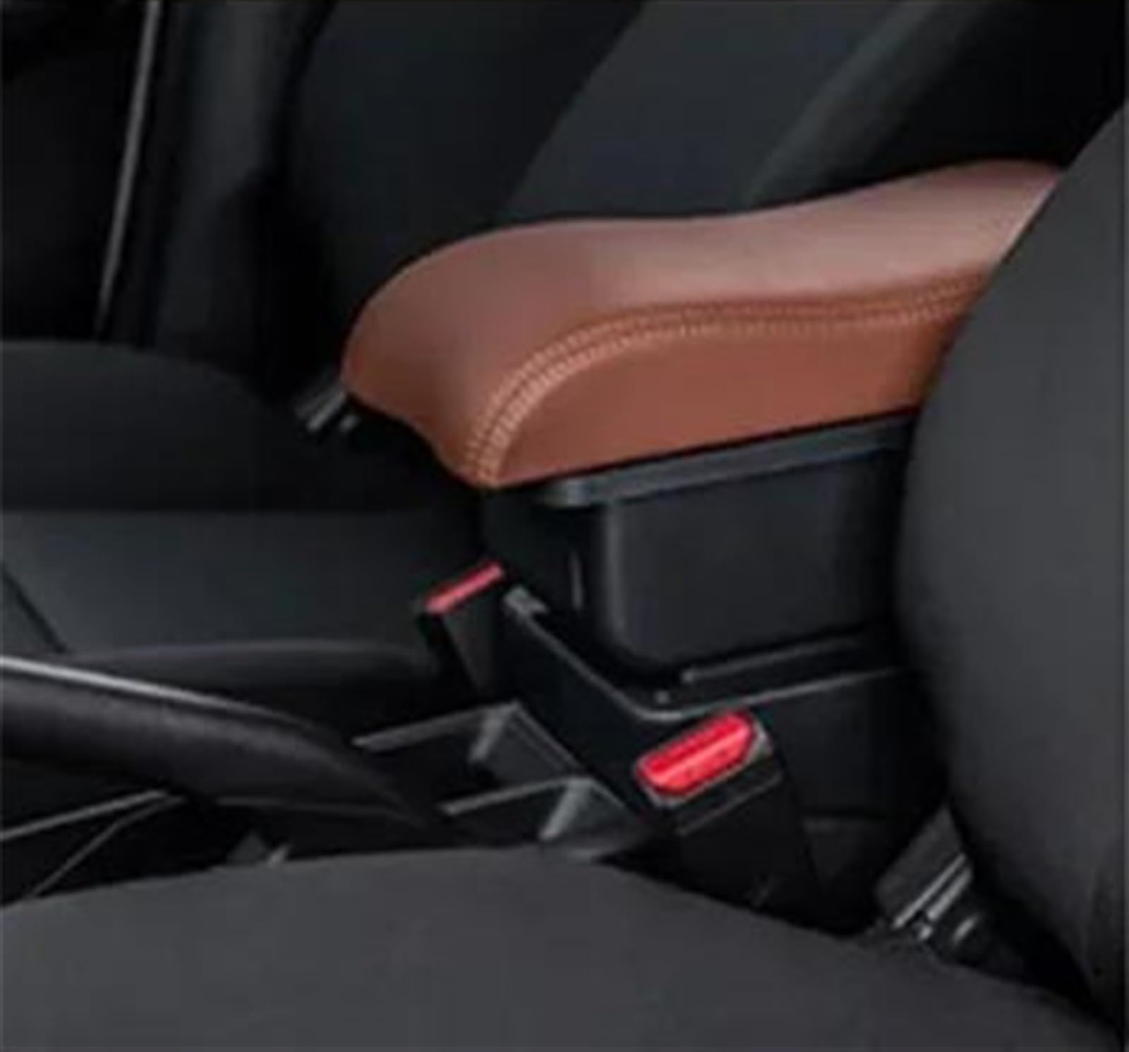 NMJLQW Storage Rack Car Interior Accessories Center Console Storage Box Multifunctional Armrest Storage Box For Corsa C(A brown No USB)