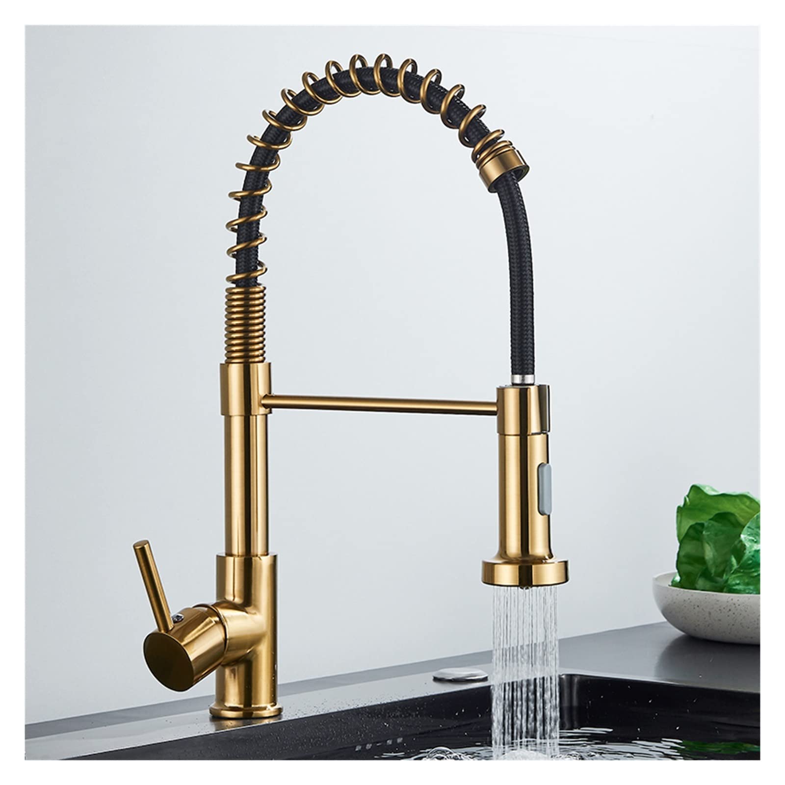 Kitchen Faucet with 360° Swivel Pull Down Sprayer, 2-Function Mixer Tap for Modern Sinks