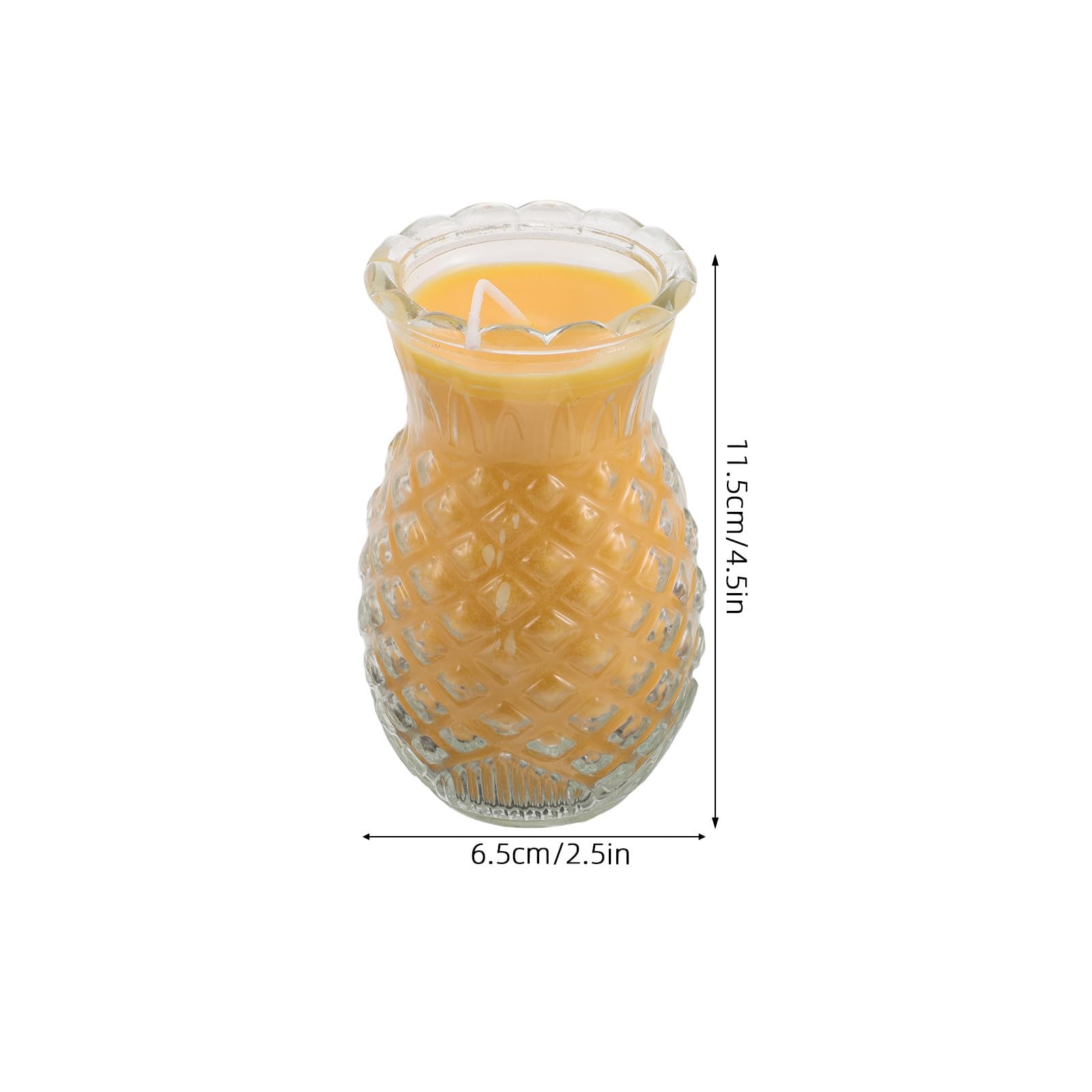 Operitacx 2 Pezzi Lampada a Olio a Forma di Ananas Gialla per Preghiera Religiosa Illuminazione Costante e Fino a 3 Giorni in Vetro per Rituali Casalinghi e Occasioni Religiose