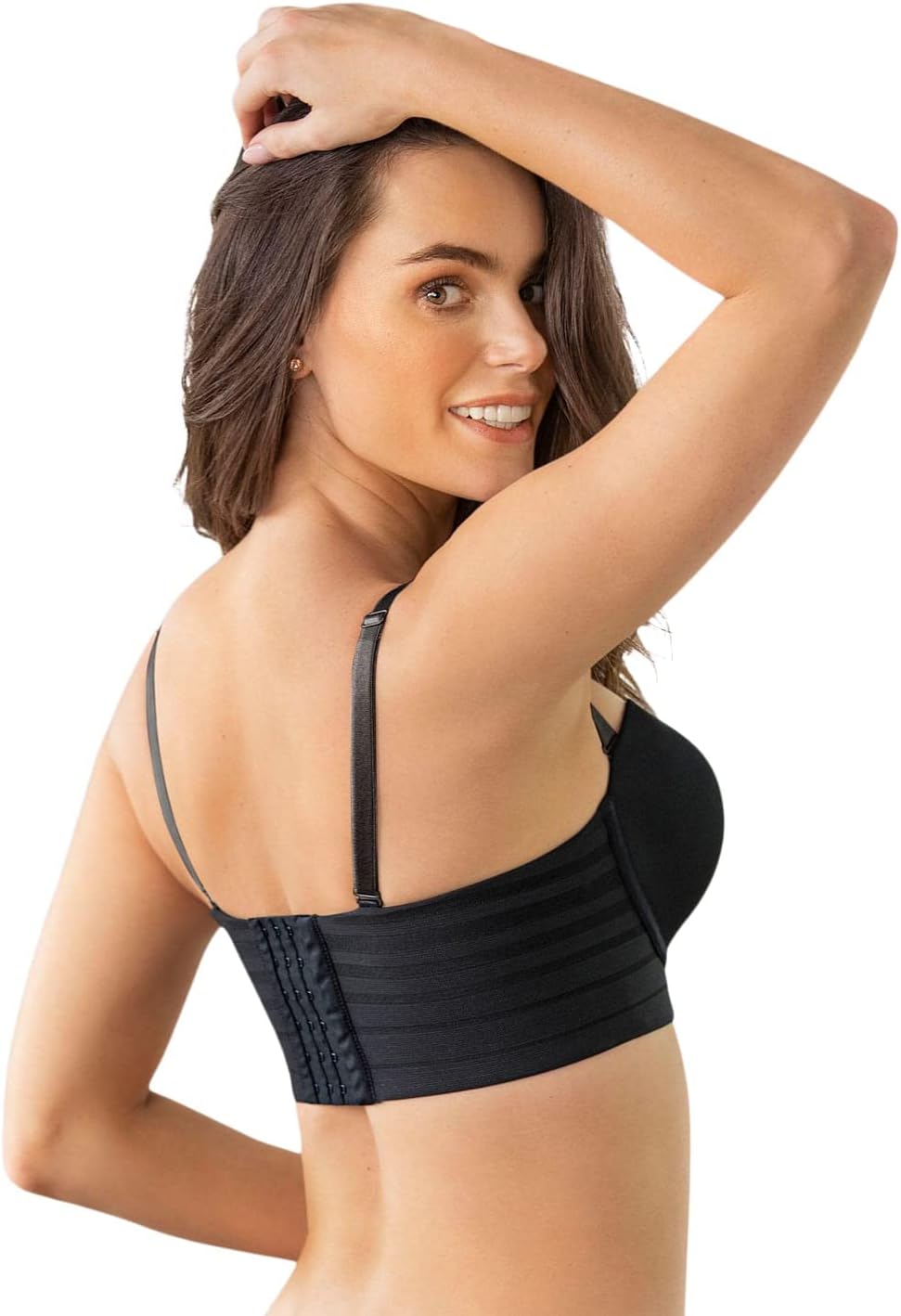 Leonisa Splendid – Underwire Longline No Pads Bra - Anti-Slip Strapless Lace Bras for Women - Image 2