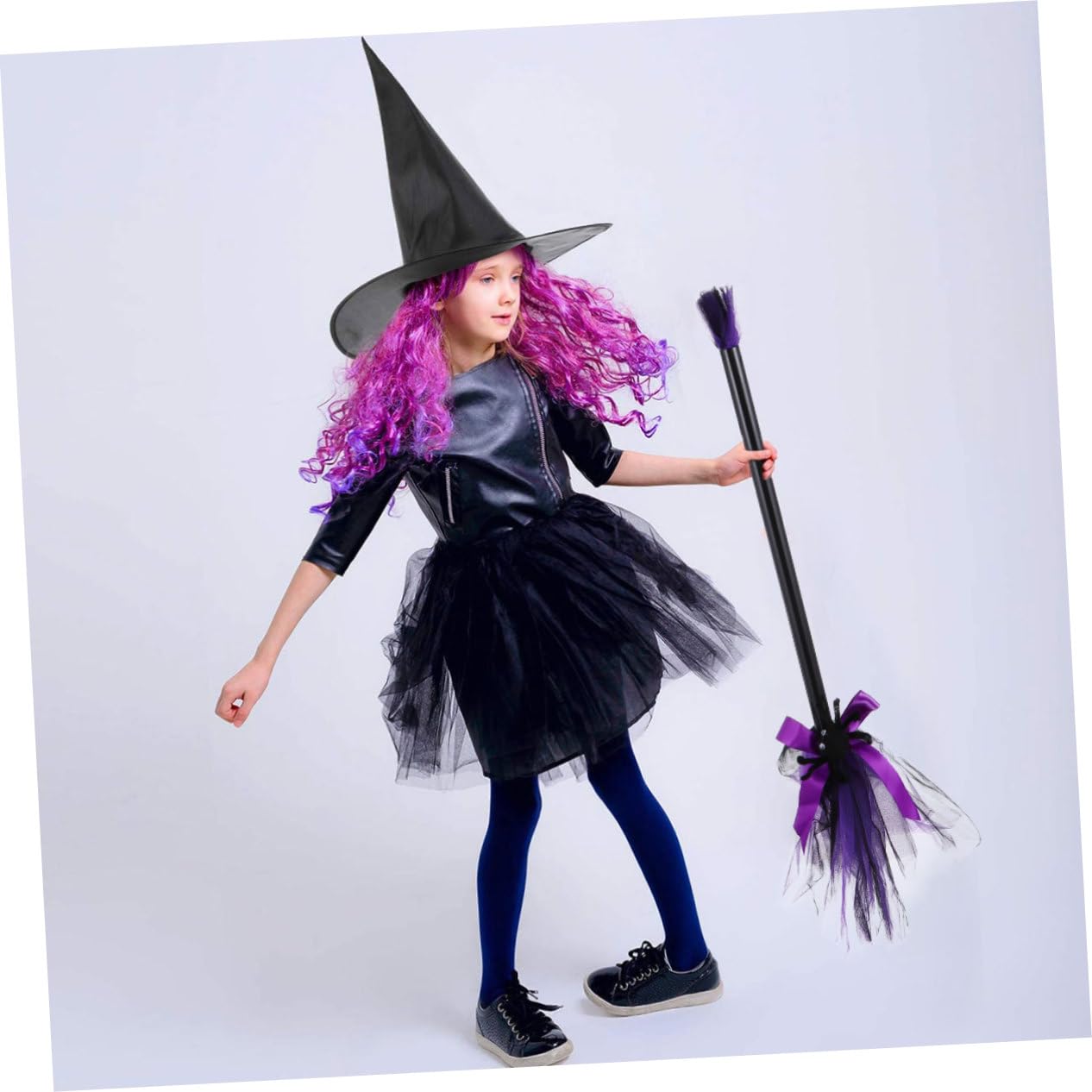 COLLBATH 3 Pcs Halloween Witch Broom Decoration Broom Stick Witchs Broom Halloween Decorations Wizard Broom Prop Wizard Flying Broom Props Halloween Witch Cosplay Toy Broom Decorative Broom