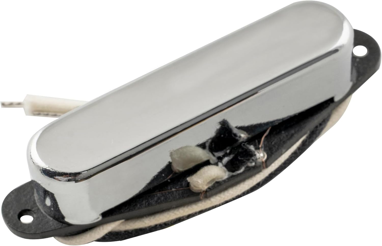 Musiclily Pro TL-50S Alnico 5 Single Coil Neck Bridge Pickups Set for Tele Style Electric Guitar, Chrome