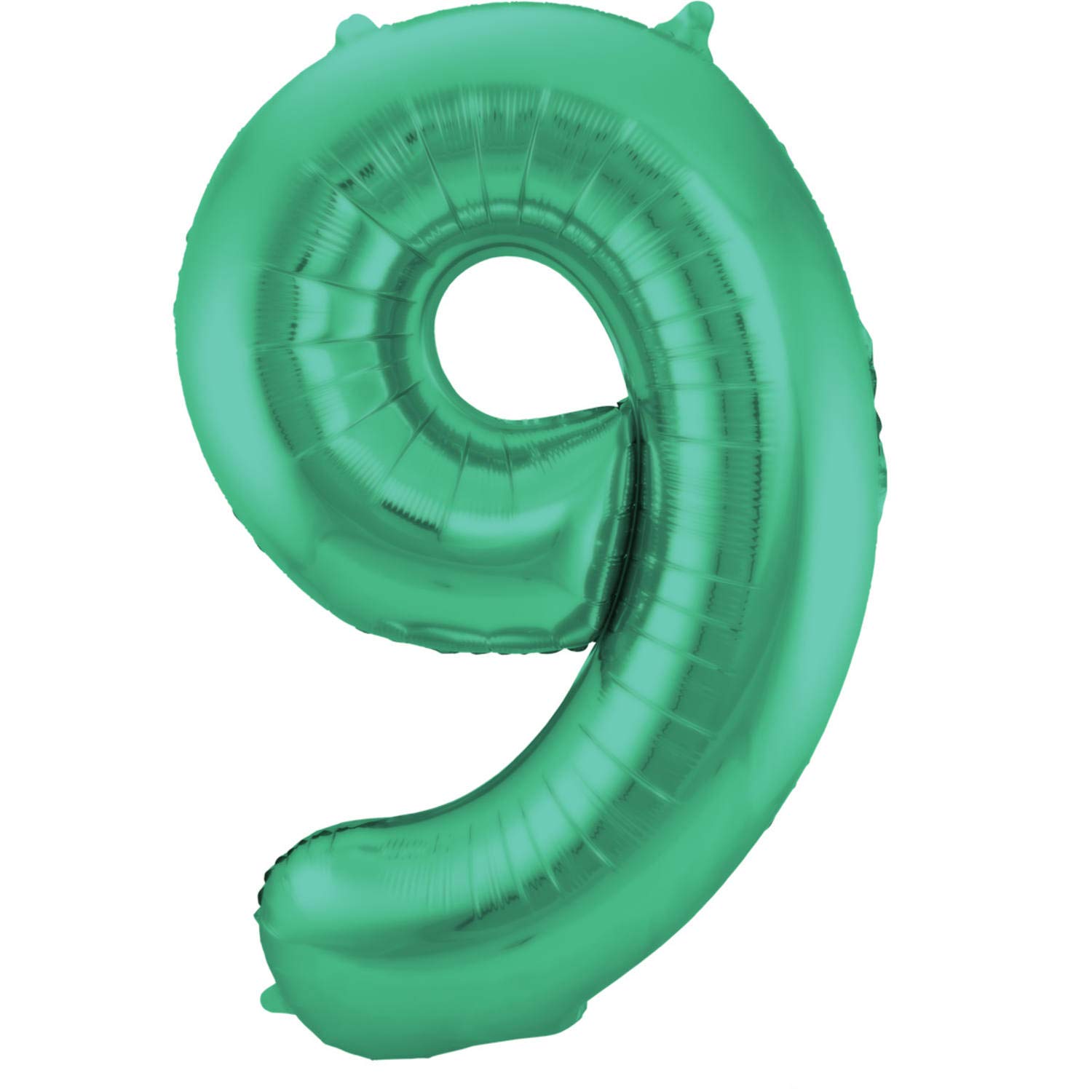 Folat 65919 Number 9 Metallic Mat Foil Balloon, Green
