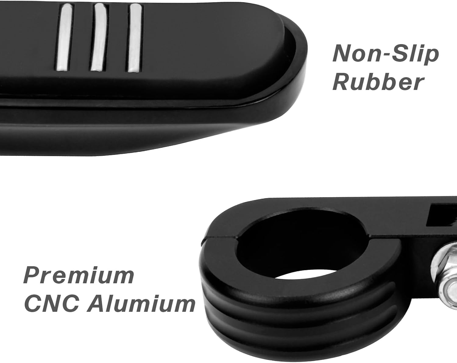 1-1/2" Streamliner Highway Pegs Adjustable Footpegs with CNC Mounting Kit Universal Fit for Harley Suzuki Yamaha Kawasaki Victory Models with 1.5" (38mm) Engine Guard