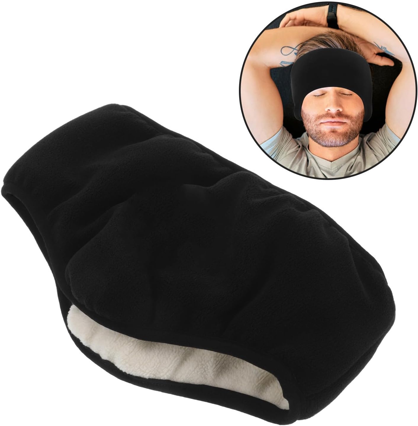 Noise Cancelling Ear Muffs for Sleeping Windproof Polyester Fiber and Warmth Retention, Comfortable Winter Ear Warmers Headband for Women and Men Office Nap Use